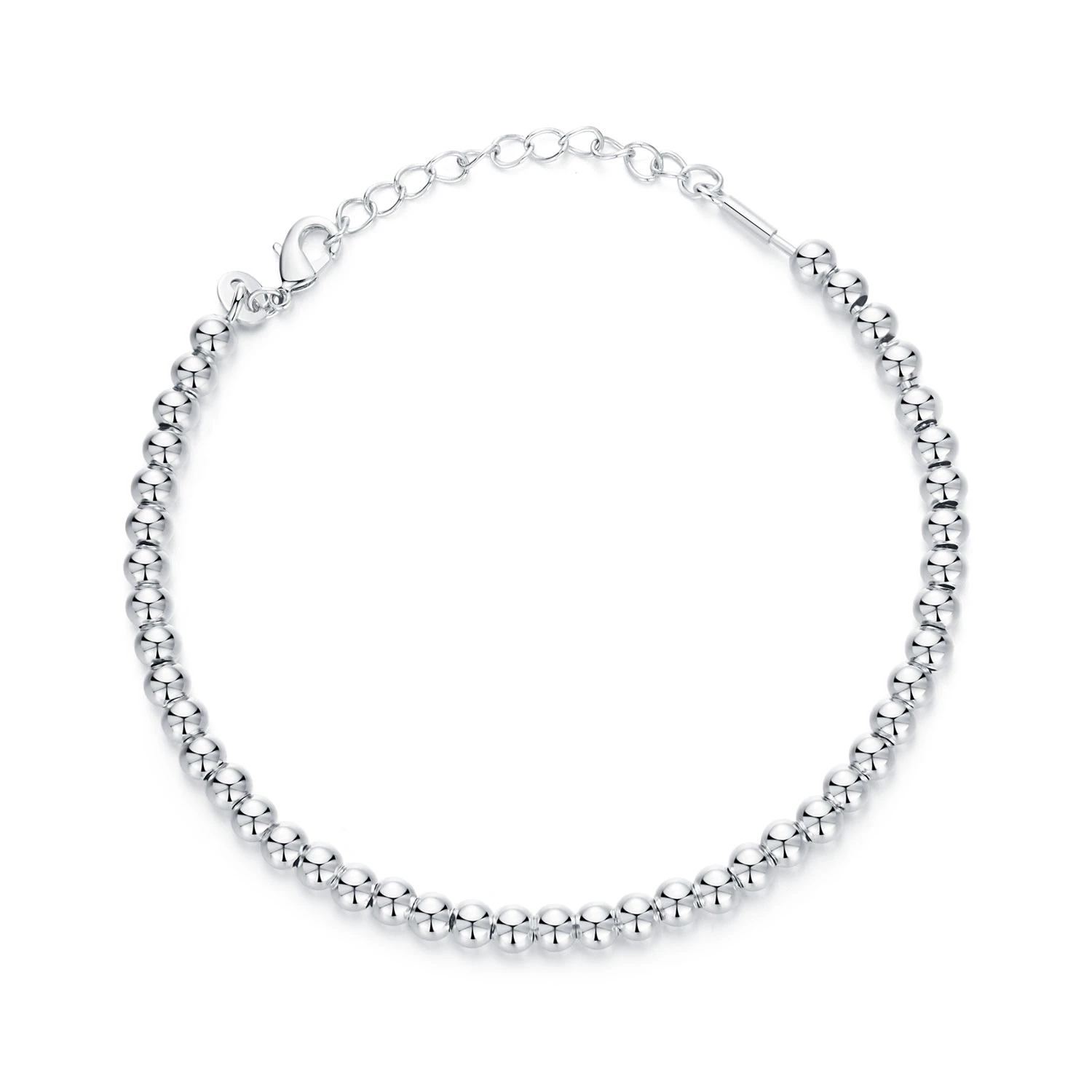 основна верига със сребърни мъниста в стил pandora scb267