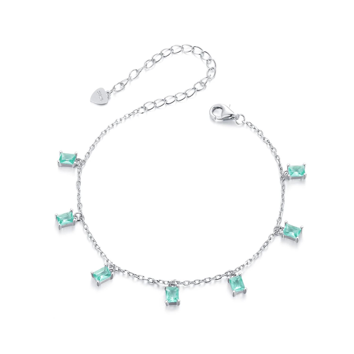 pandora style green малка гривна с пискюл bsb168