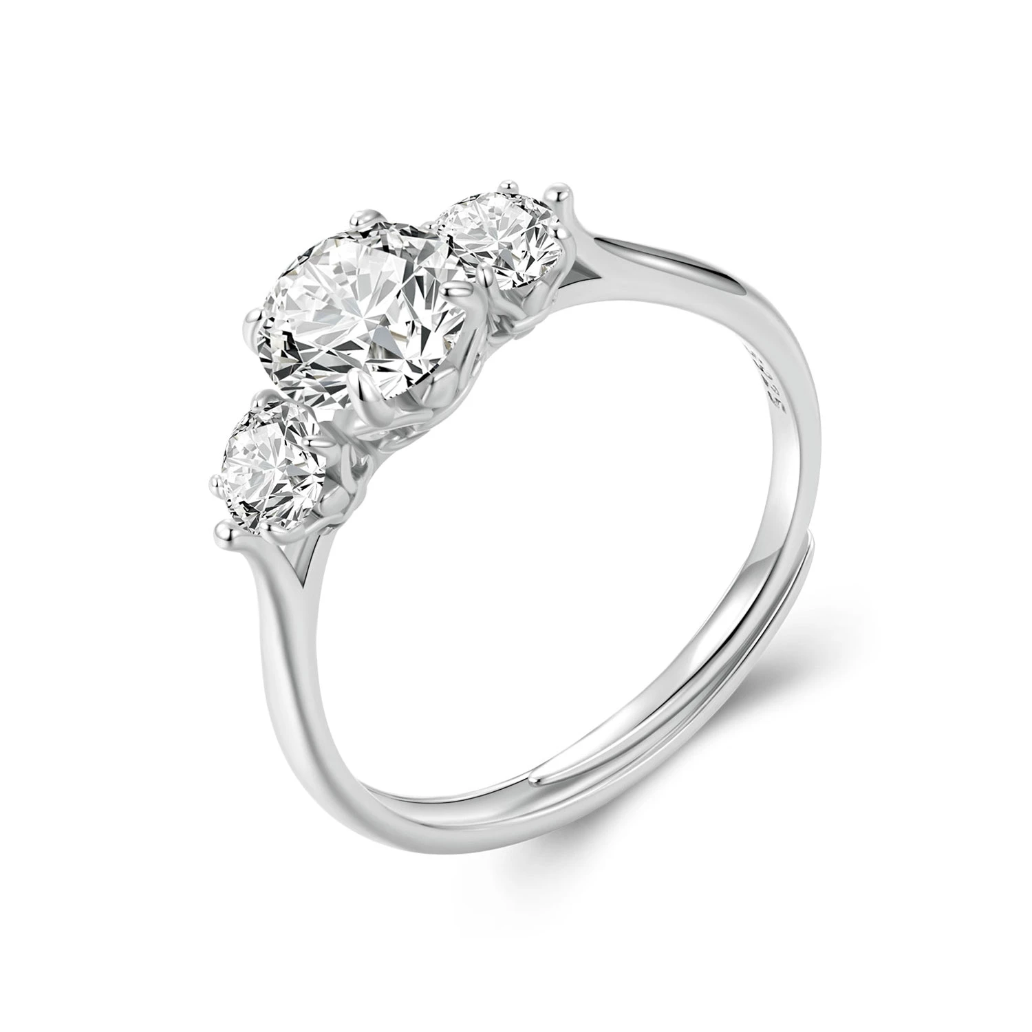 pandora style romantic 1ct моасанит пръстен с един сертификат msr051e