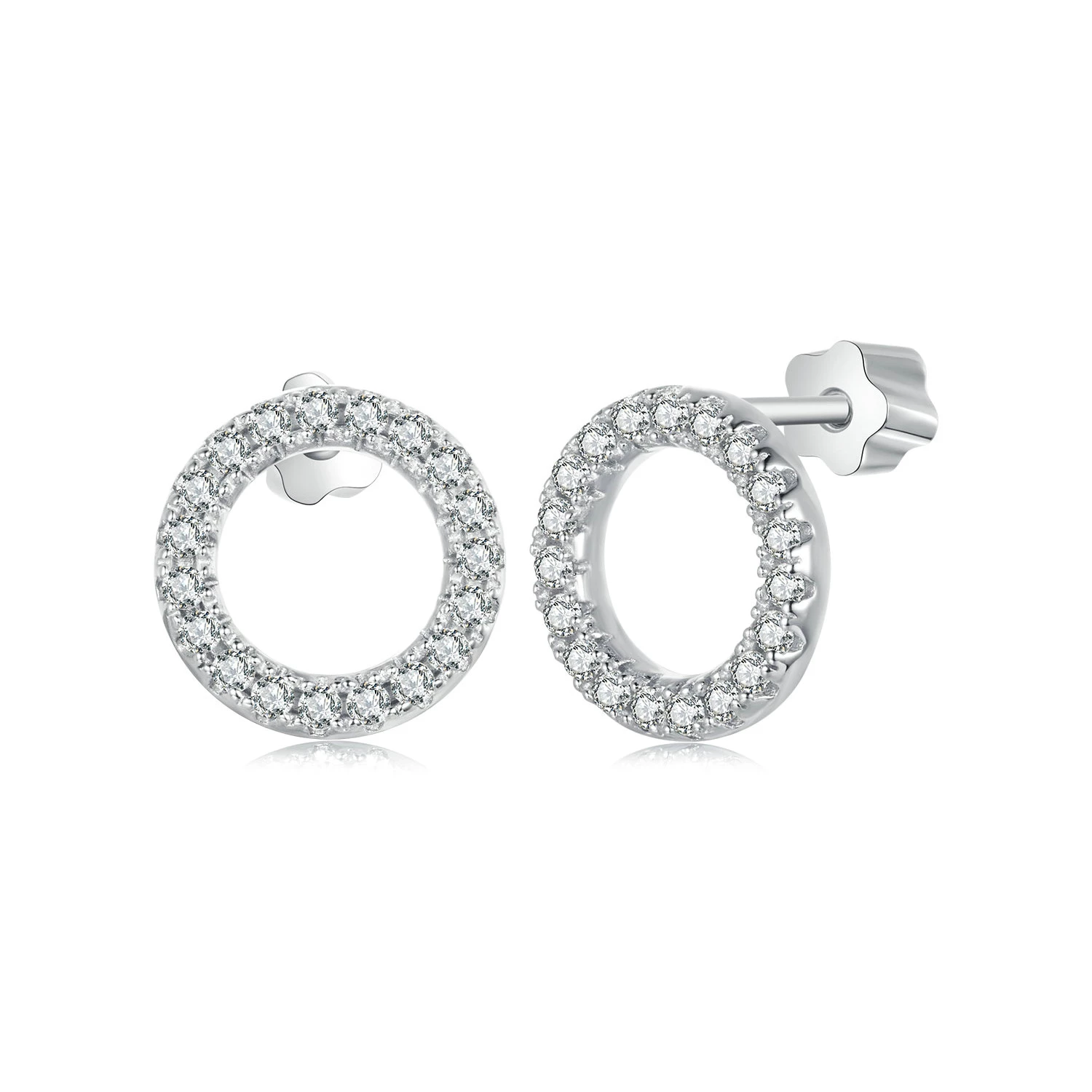 pandora style starry night moissanite 0013ct обеци два сертификата mse055