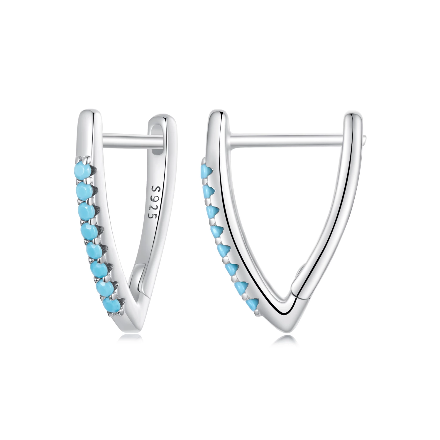 pandora style vобразни тюркоазени обеци bse1020