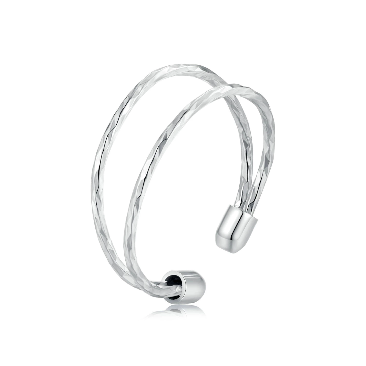 pandora style изчистен двоен пръстен scr1026e