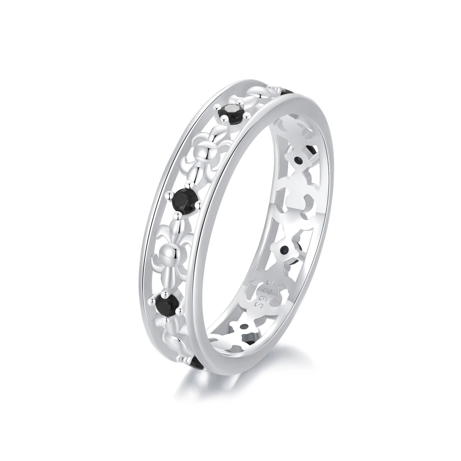 ажурен пръстен с ирис в стил pandora scr1015