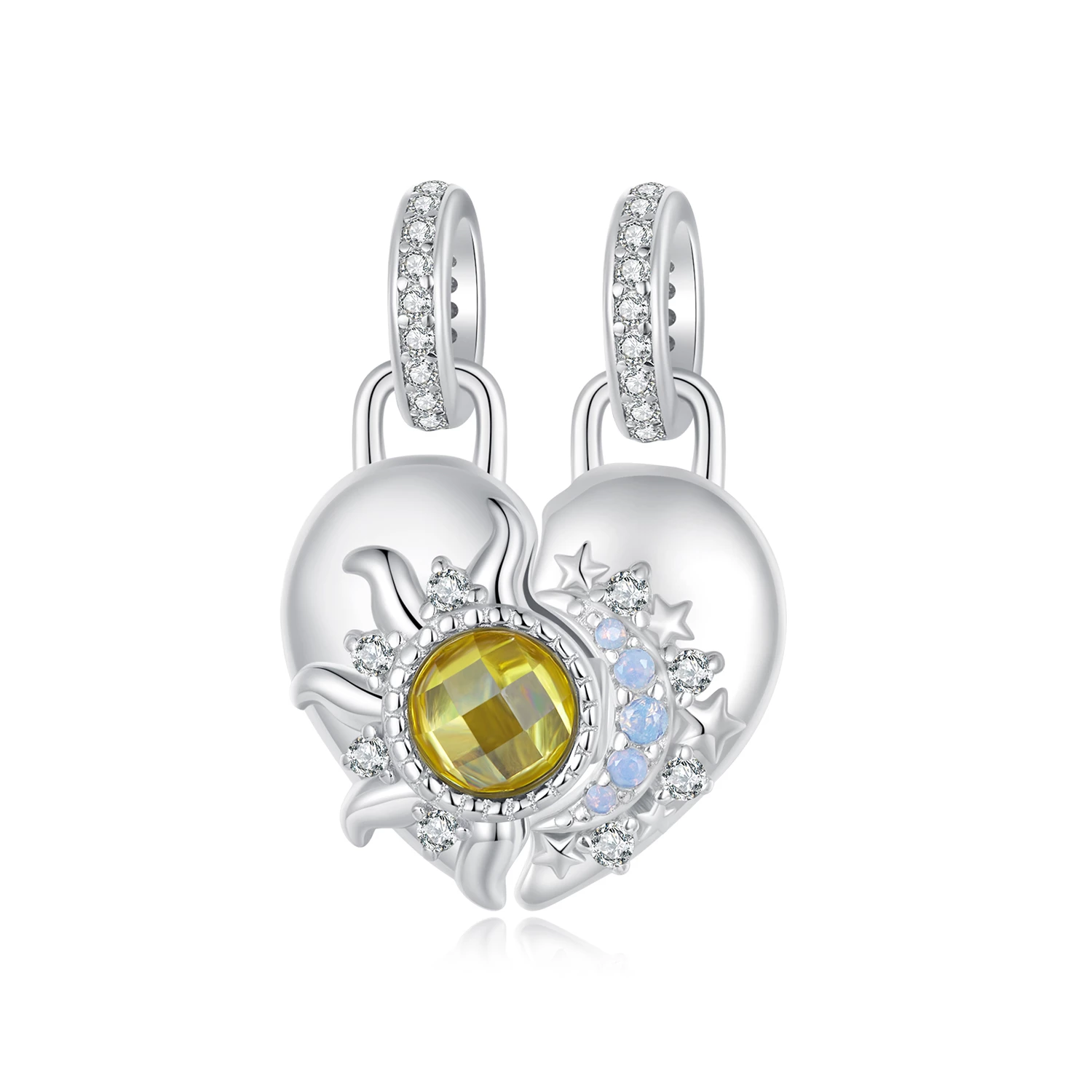 любовна висулка слънце и луна в стил pandora bsc1034