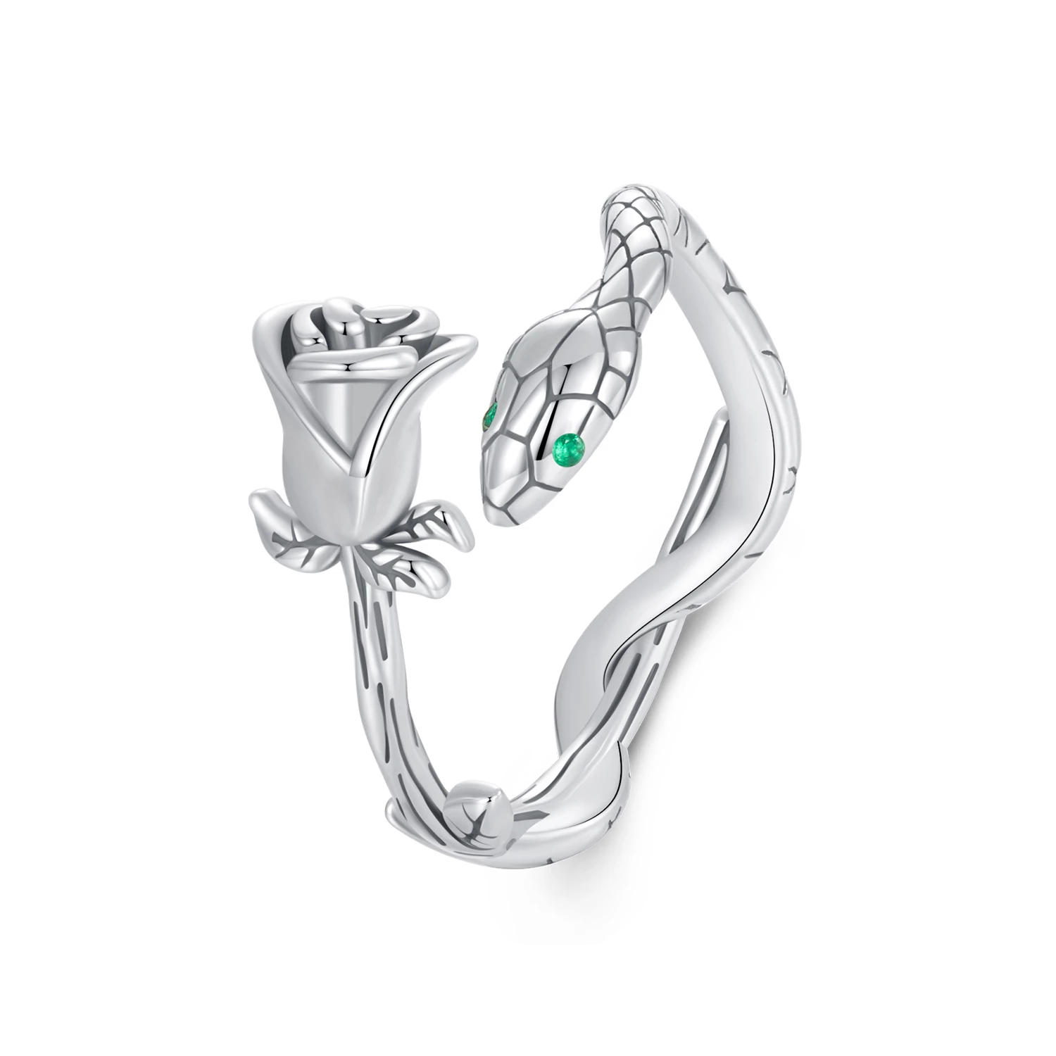 отворен пръстен със змия в стил pandora scr1041e