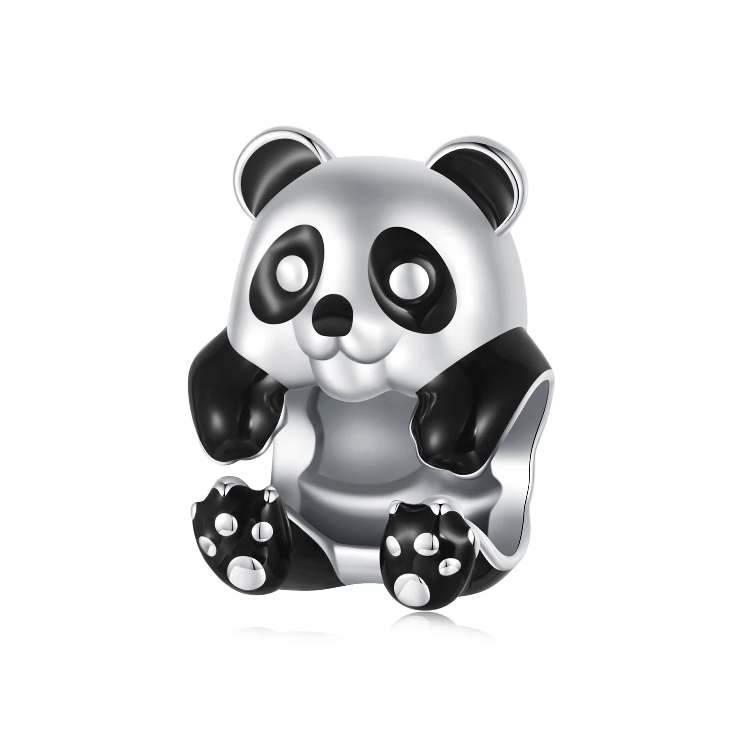 сребърен медальон pandora style panda scc2811