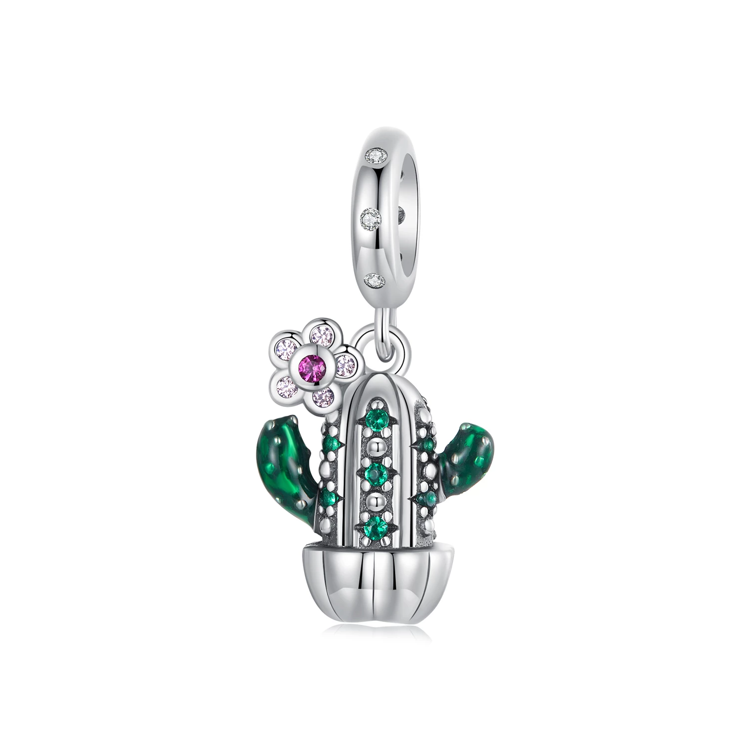 талисман pandora style cactus flower scc2831
