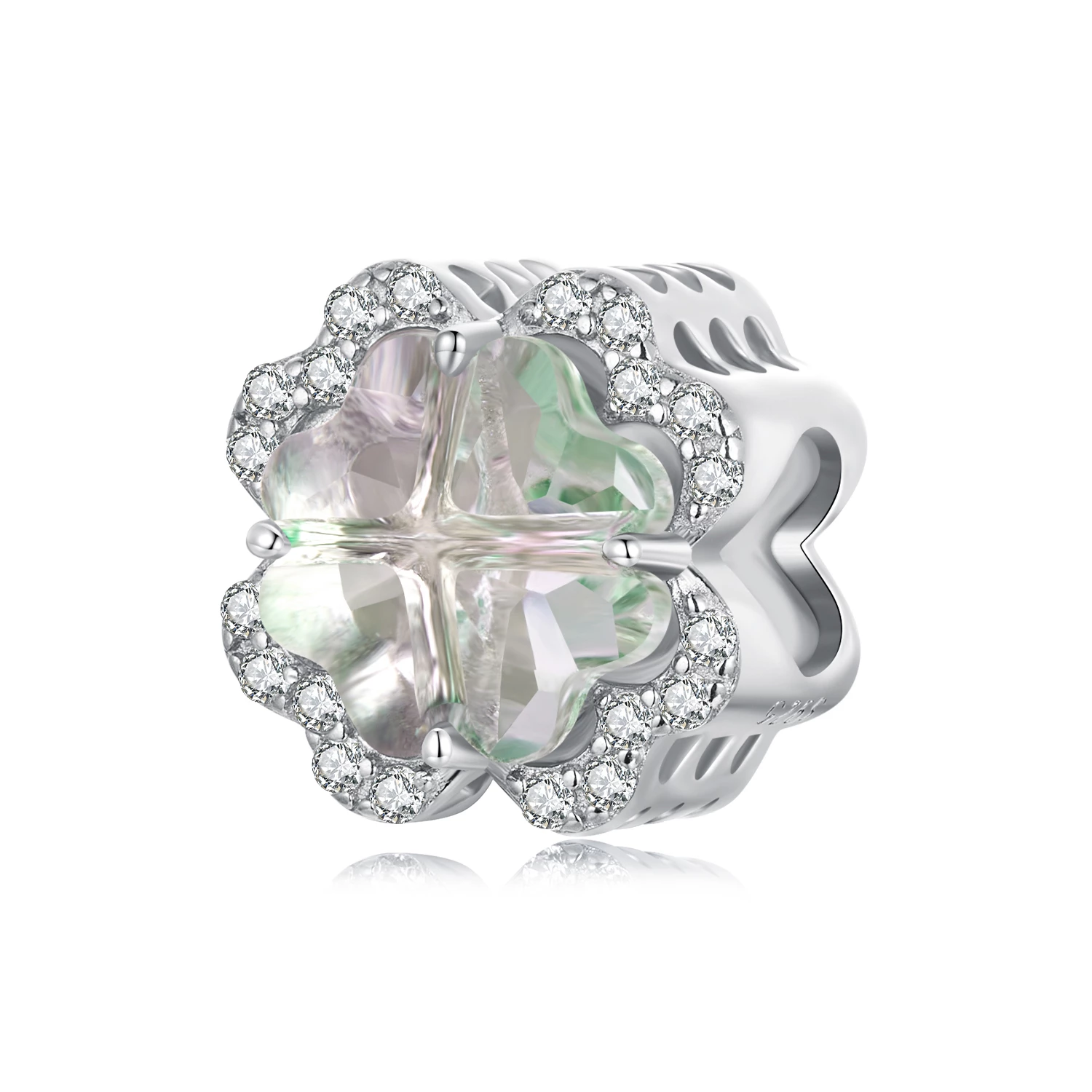 талисман с четирилистна детелина в стил pandora scc2803