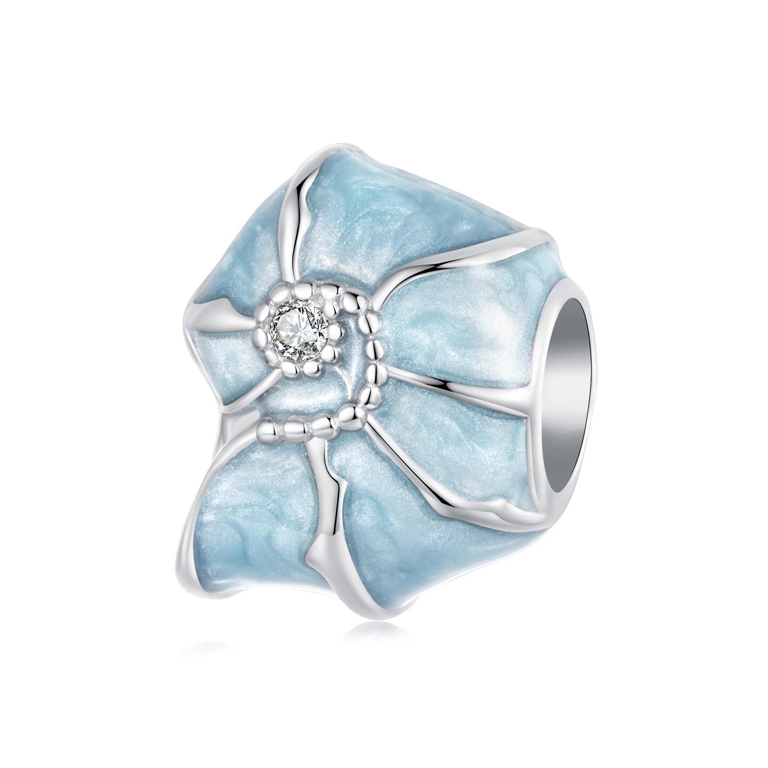 талисман със синя раковина в стил pandora bsc1018