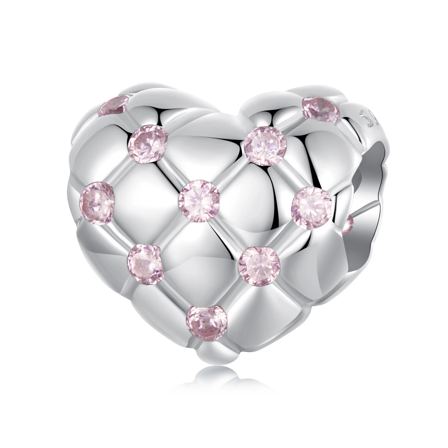 pandora style розови диамантени сърца bsc1054