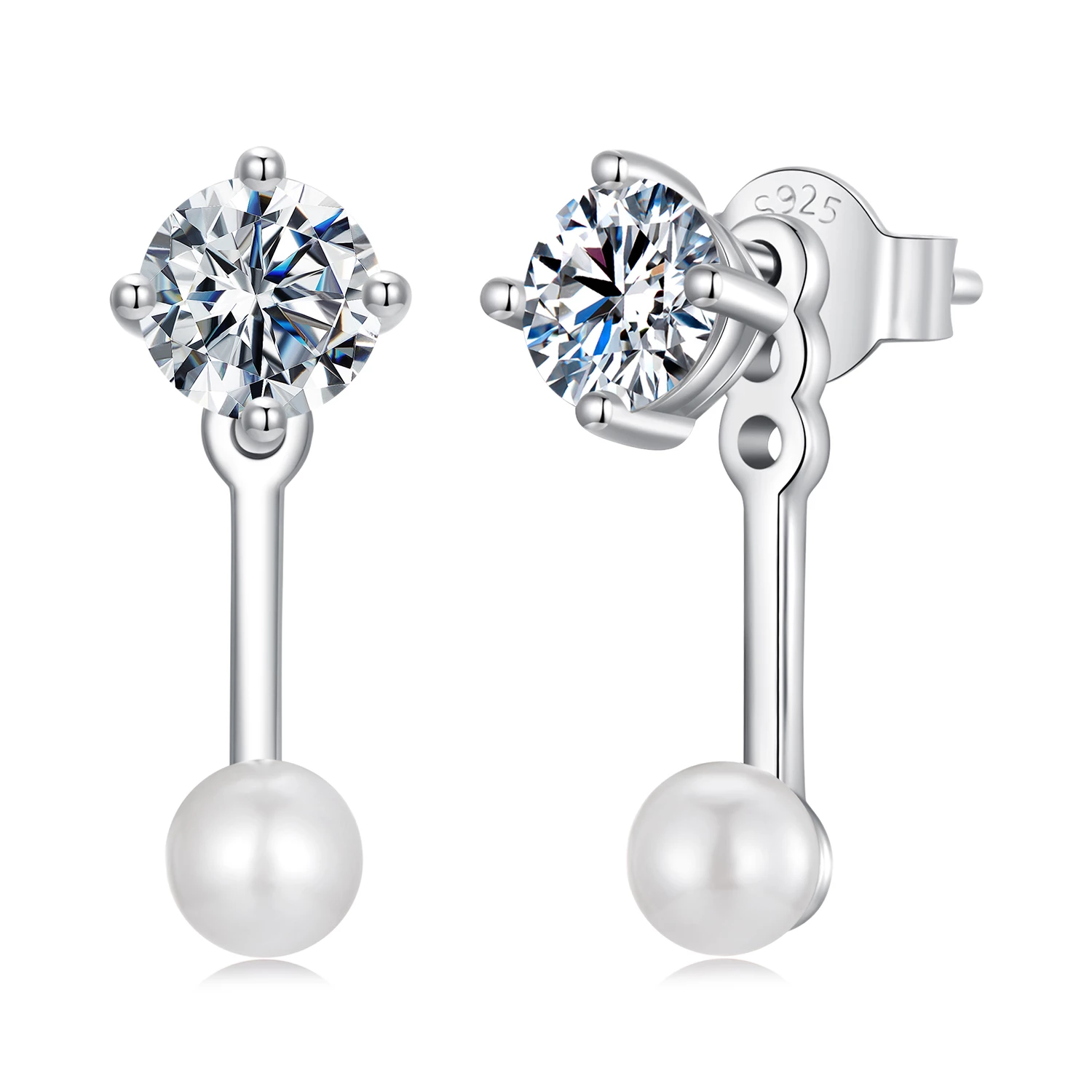 pandora style семпли предни и задни обеци два сертификата mse068