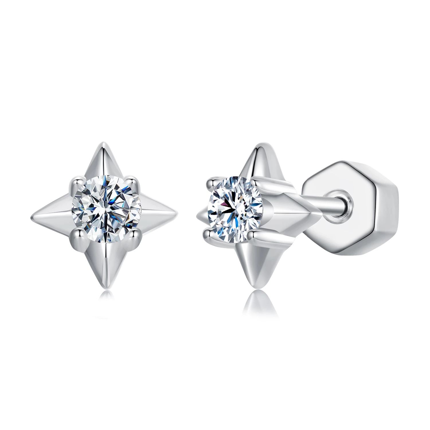 блестящи обеци pandora style star един сертификат mse067