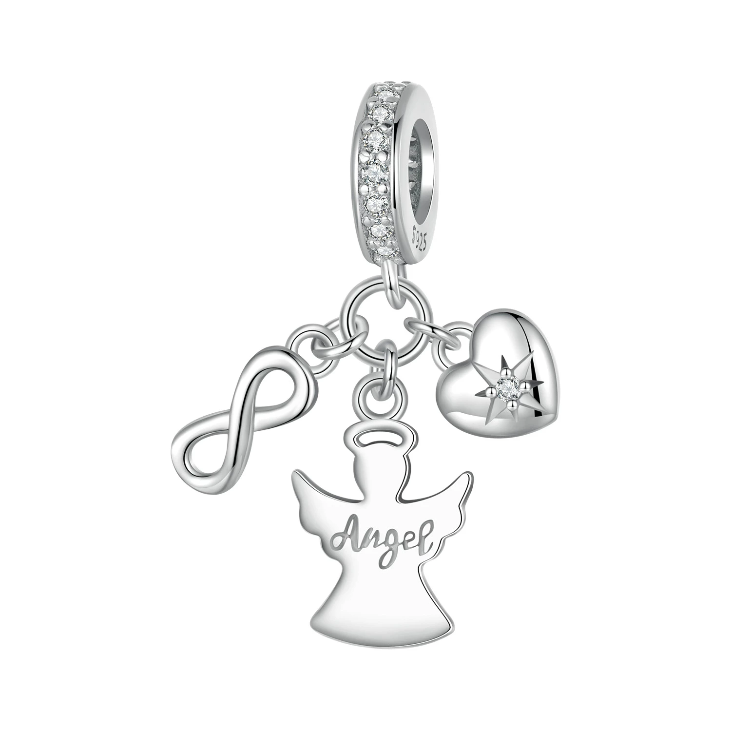 висулка ангел пазител в стил pandora scc2902