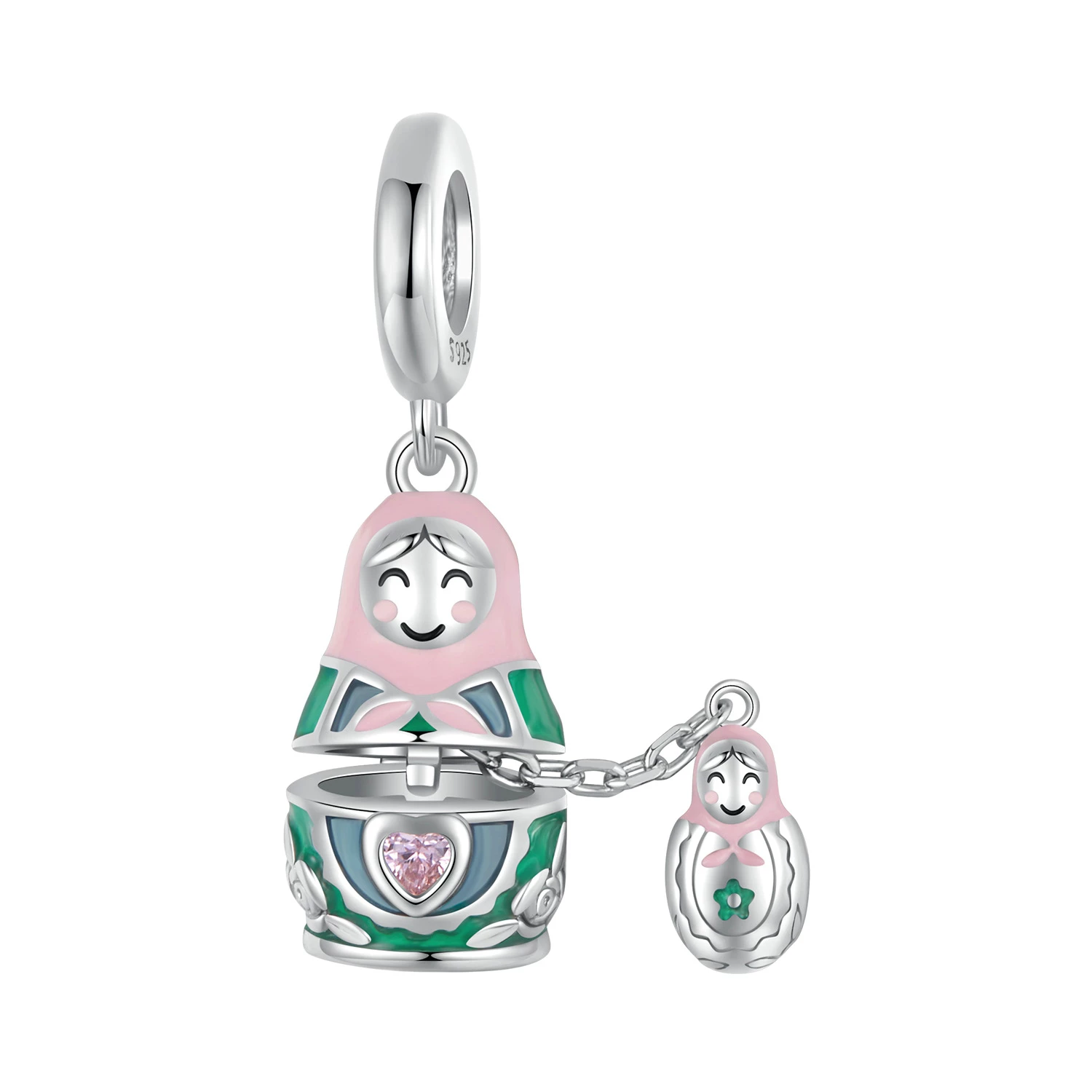 висулка руска кукла в стил pandora scc2901