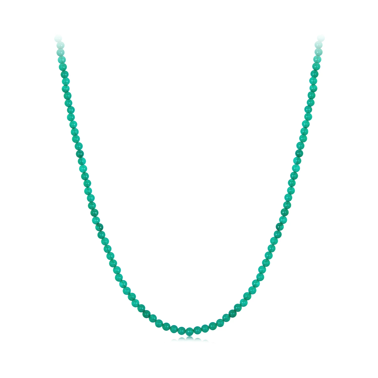 колие за ключицата от зелен ахат pandora style bsn403