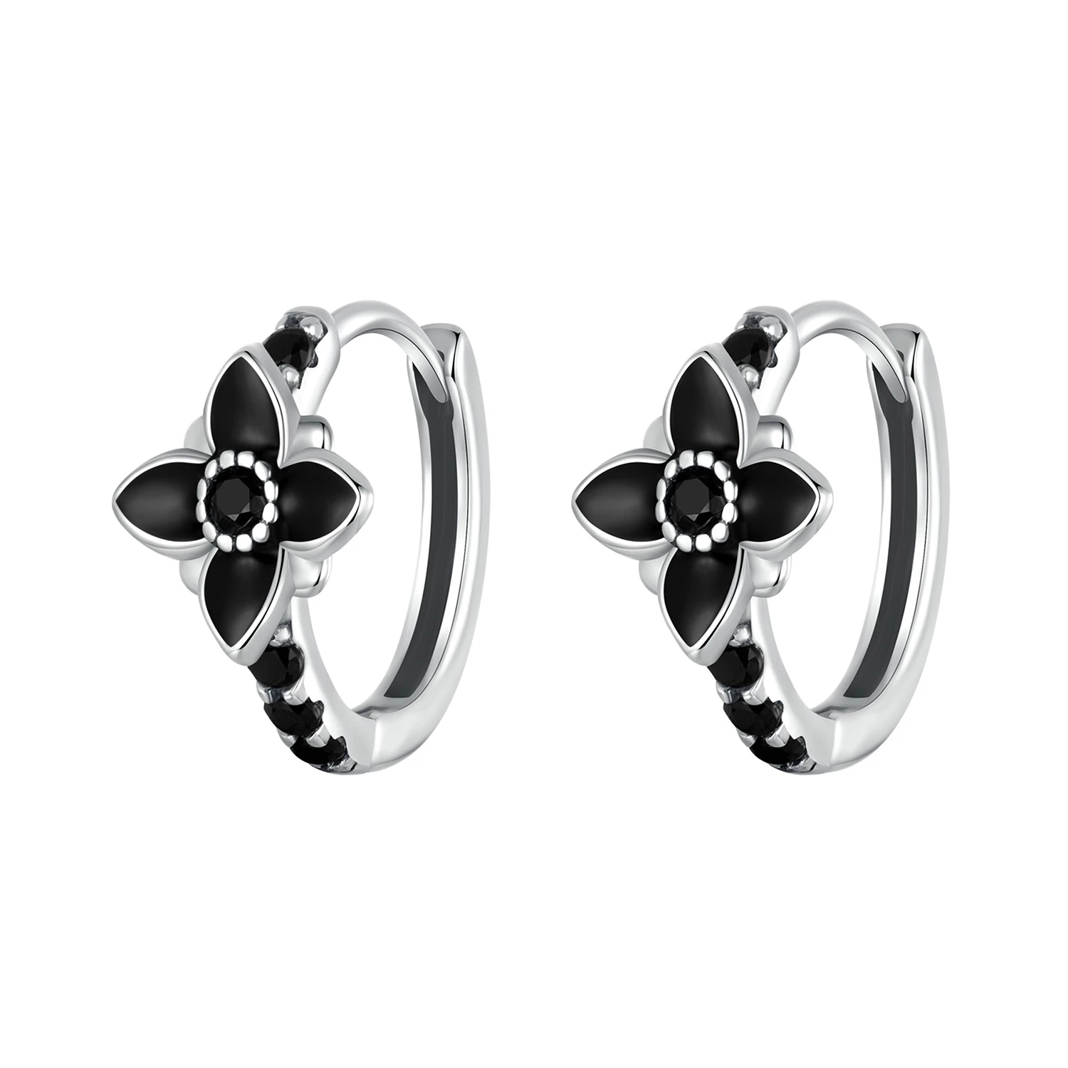 нощни обеци с цветя в стил pandora sce1801