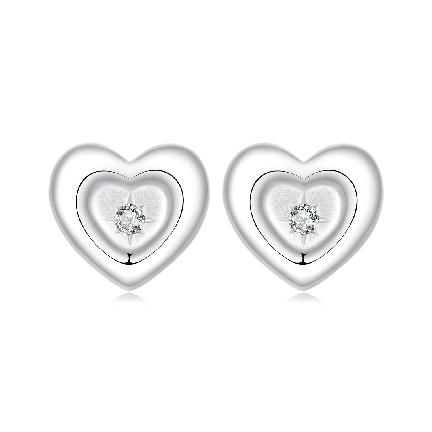 обеци в стил pandora heart starburst bse1045