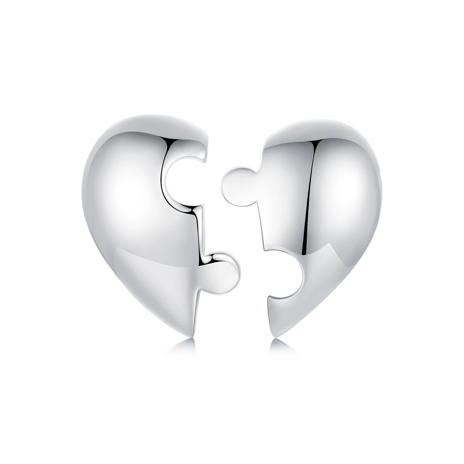 обеци пъзел сърце в стил pandora sce1770