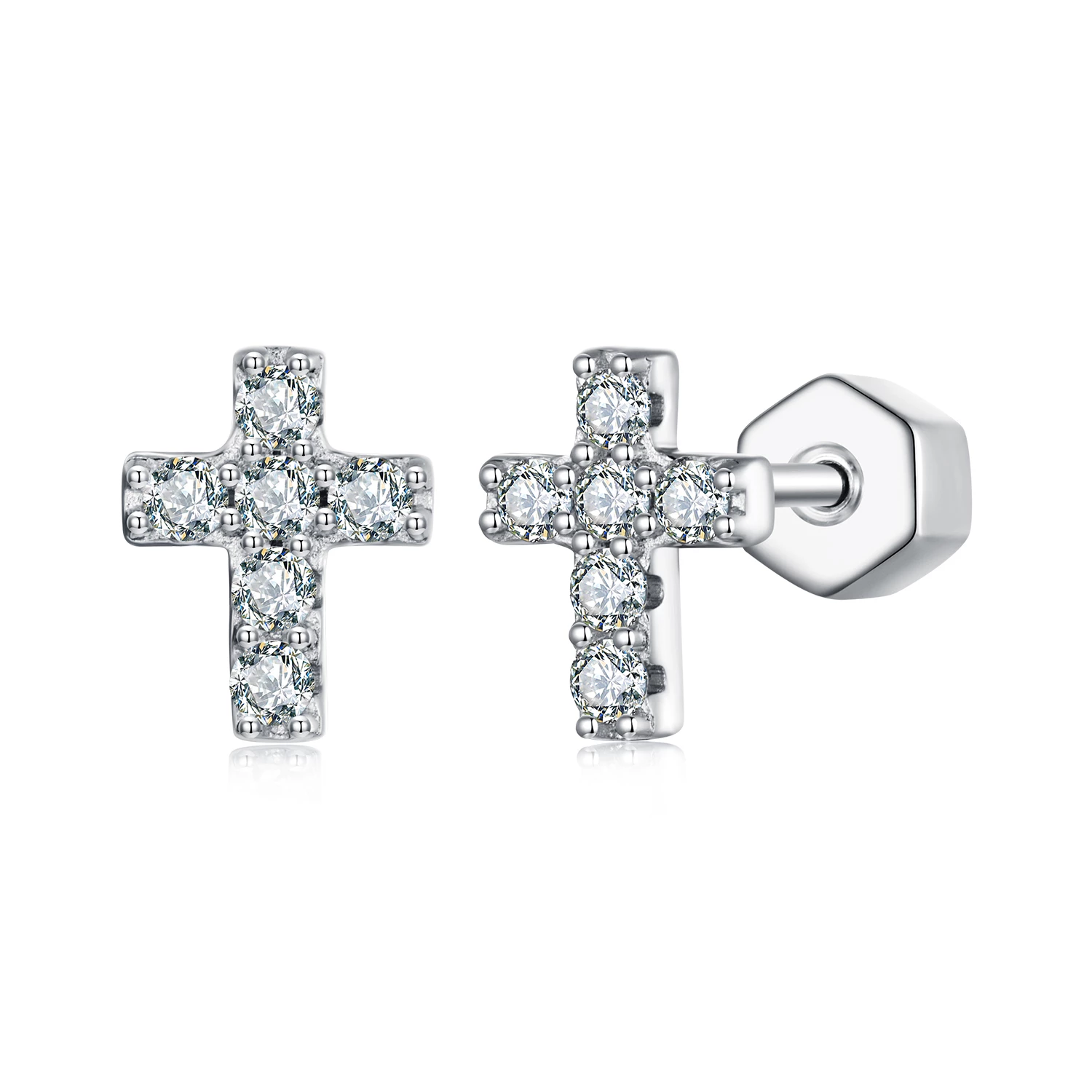 обеци с кръст pandora style един сертификат mse070