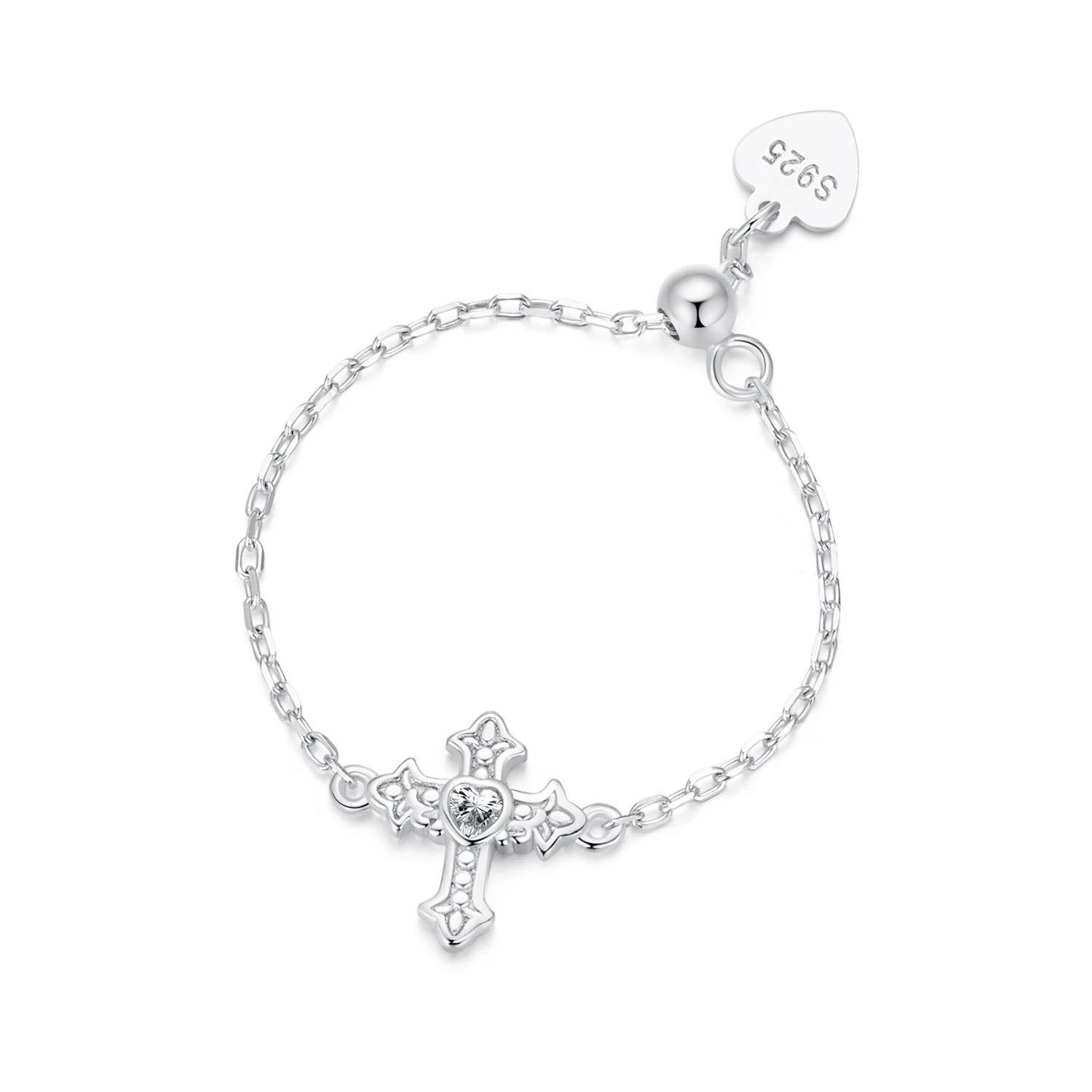пръстен с кръстосана верига в стил pandora scr1053 e
