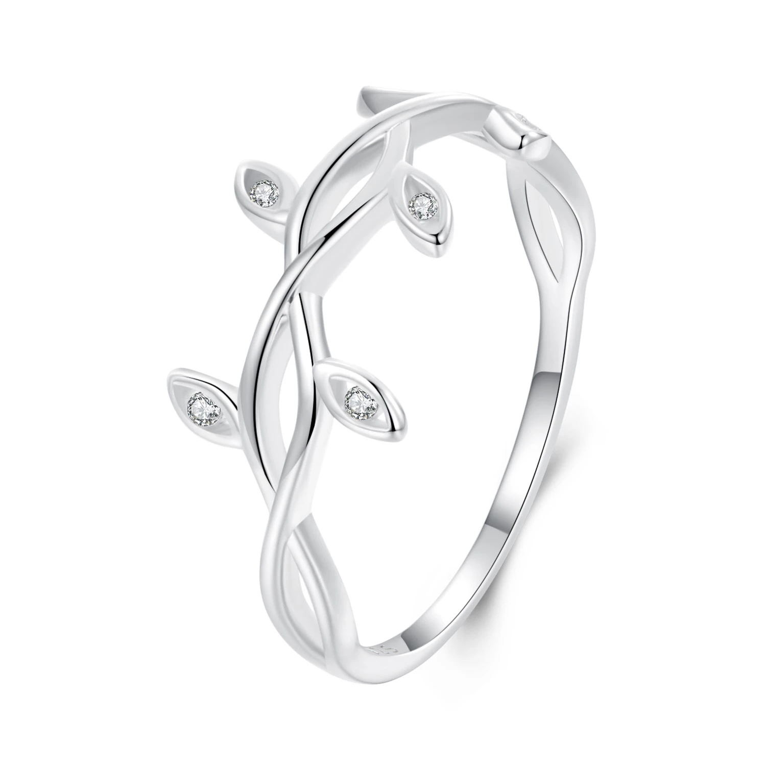 пръстен с листа в стил pandora bsr581