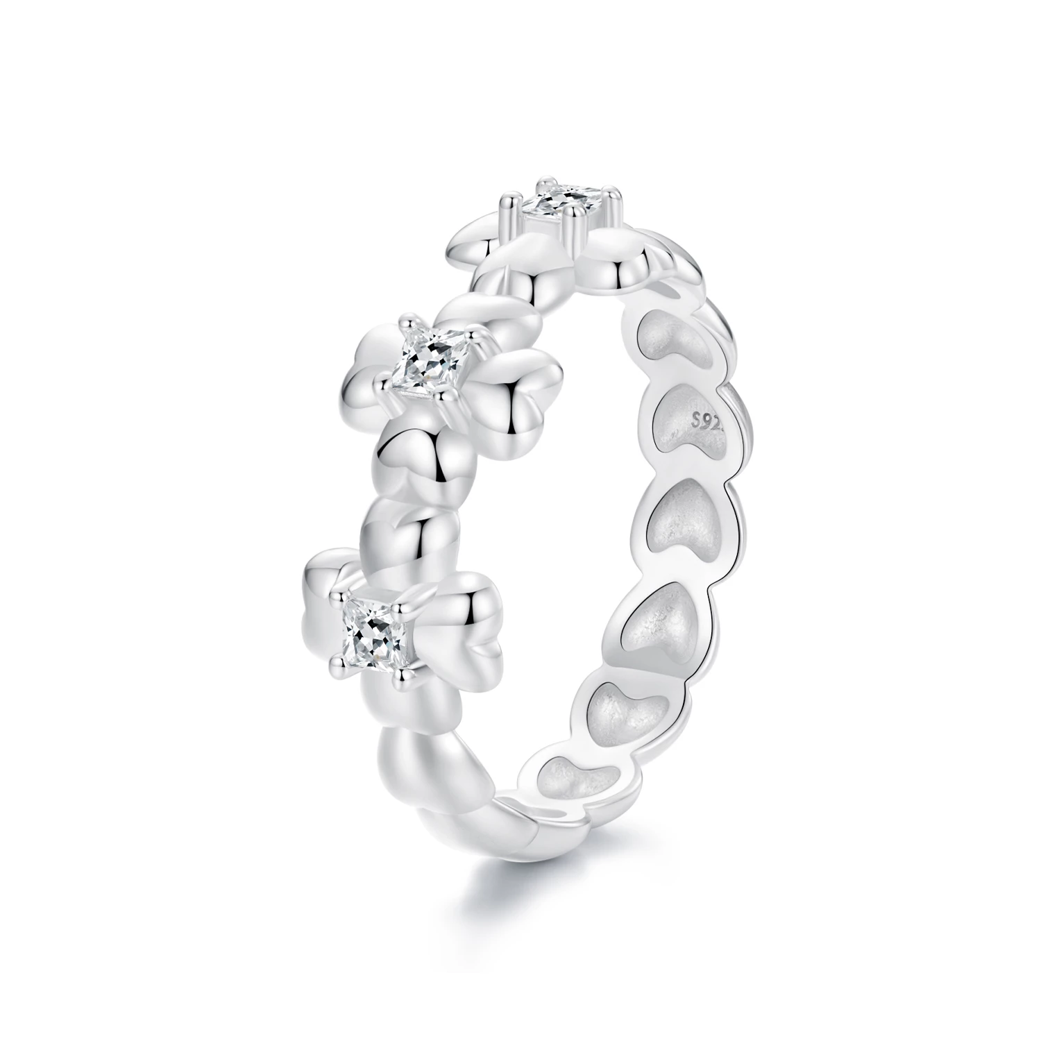 пръстен с четирилистна детелина в стил pandora scr1045