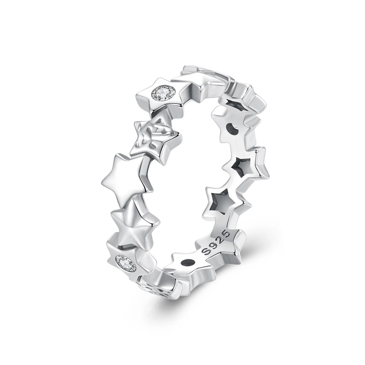 пръстен със звезда в стил pandora bsr585