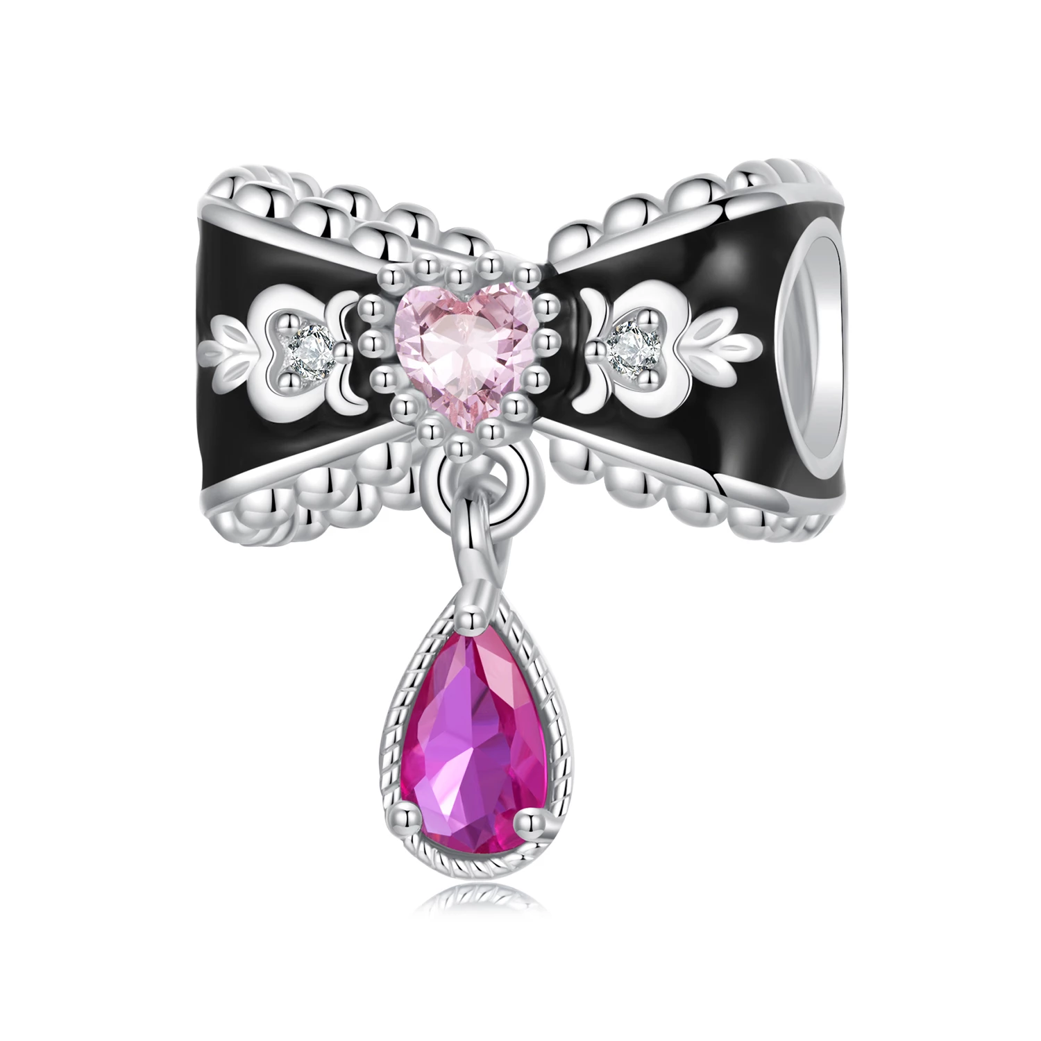 романтични мъниста с лък в стил pandora bsc1055