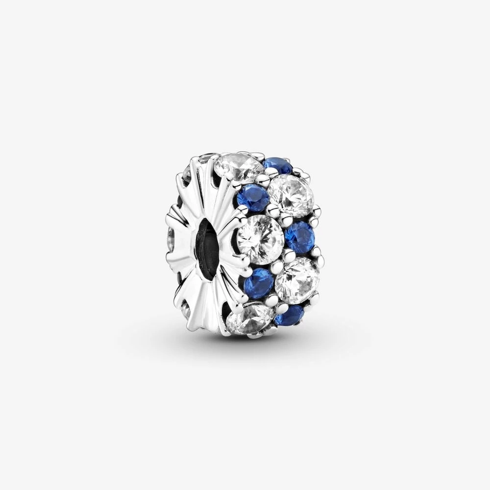 pandora clear blue sparkling clip charm 799171c01
