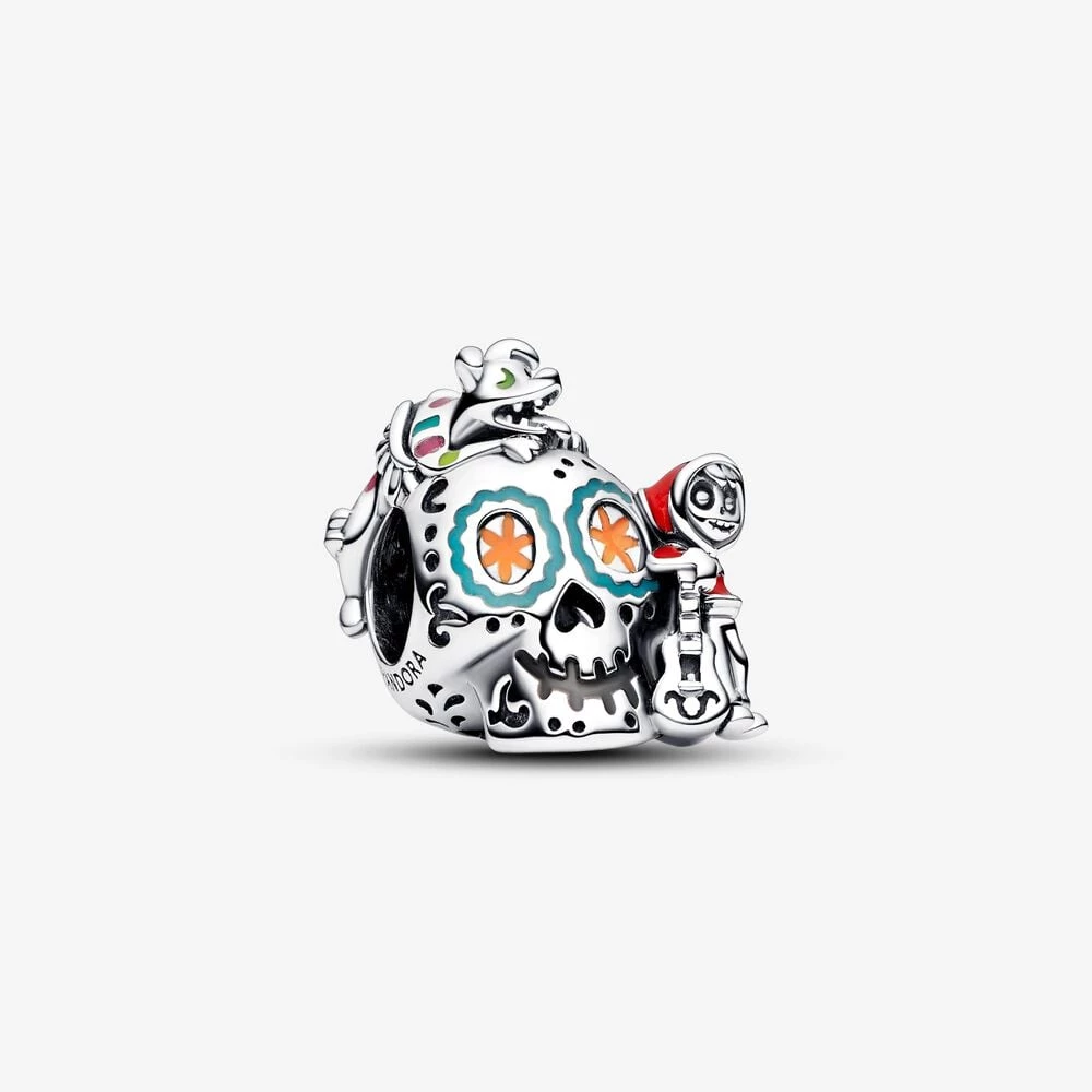 pandora disney pixar коко мигел и данте череп светещ в тъмното талисман 792817c01