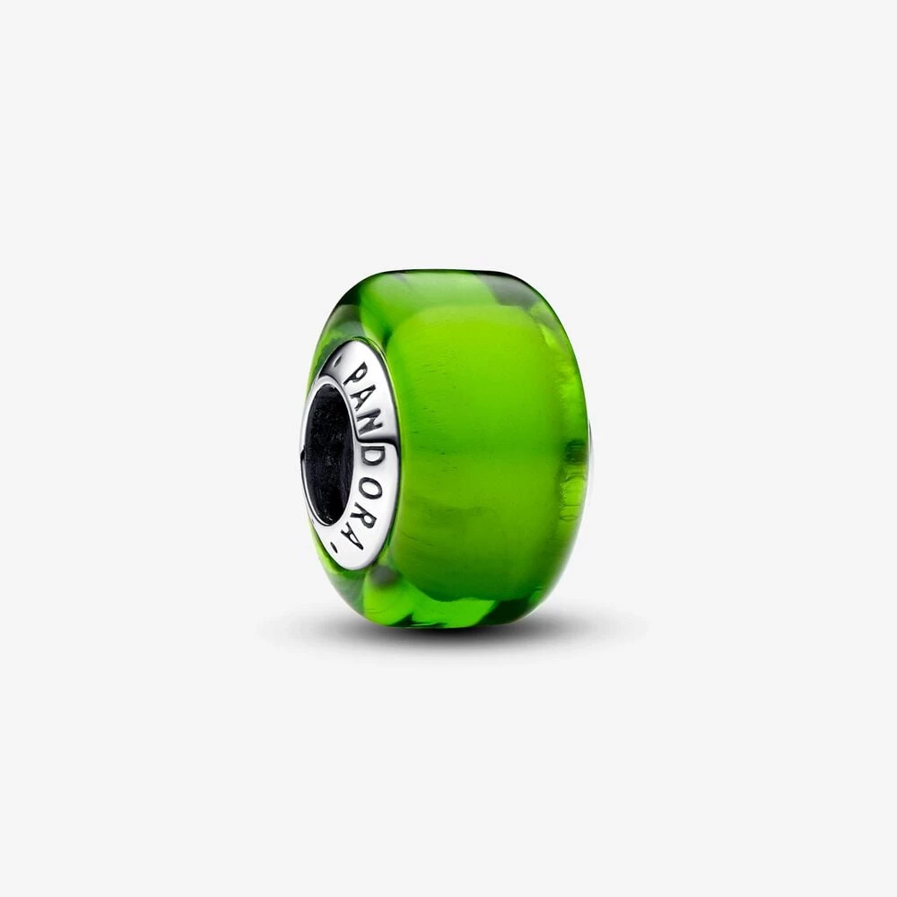 pandora green mini murano glass charm 793106c00