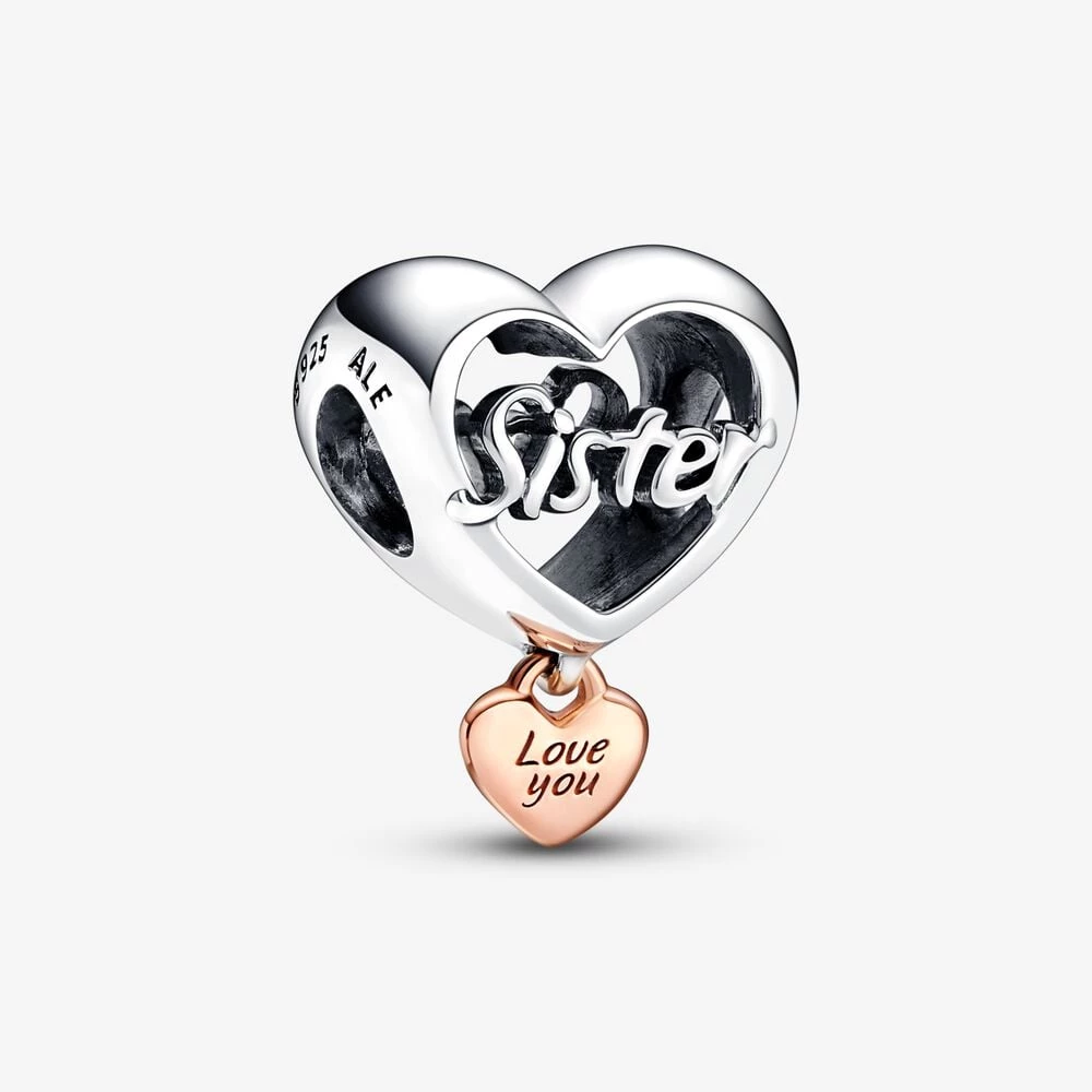 pandora love you sister heart charm 782244c00