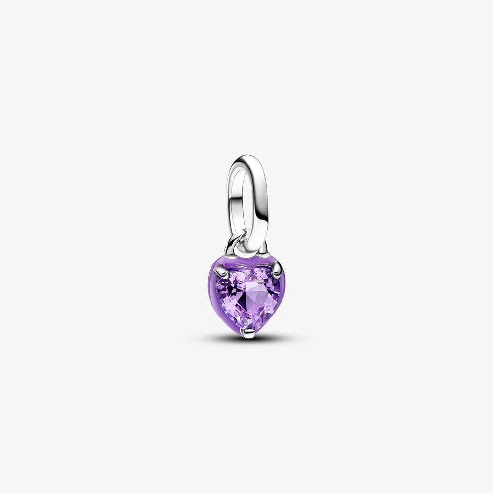 pandora me мини висящ талисман с лилава чакра сърце 793042c04