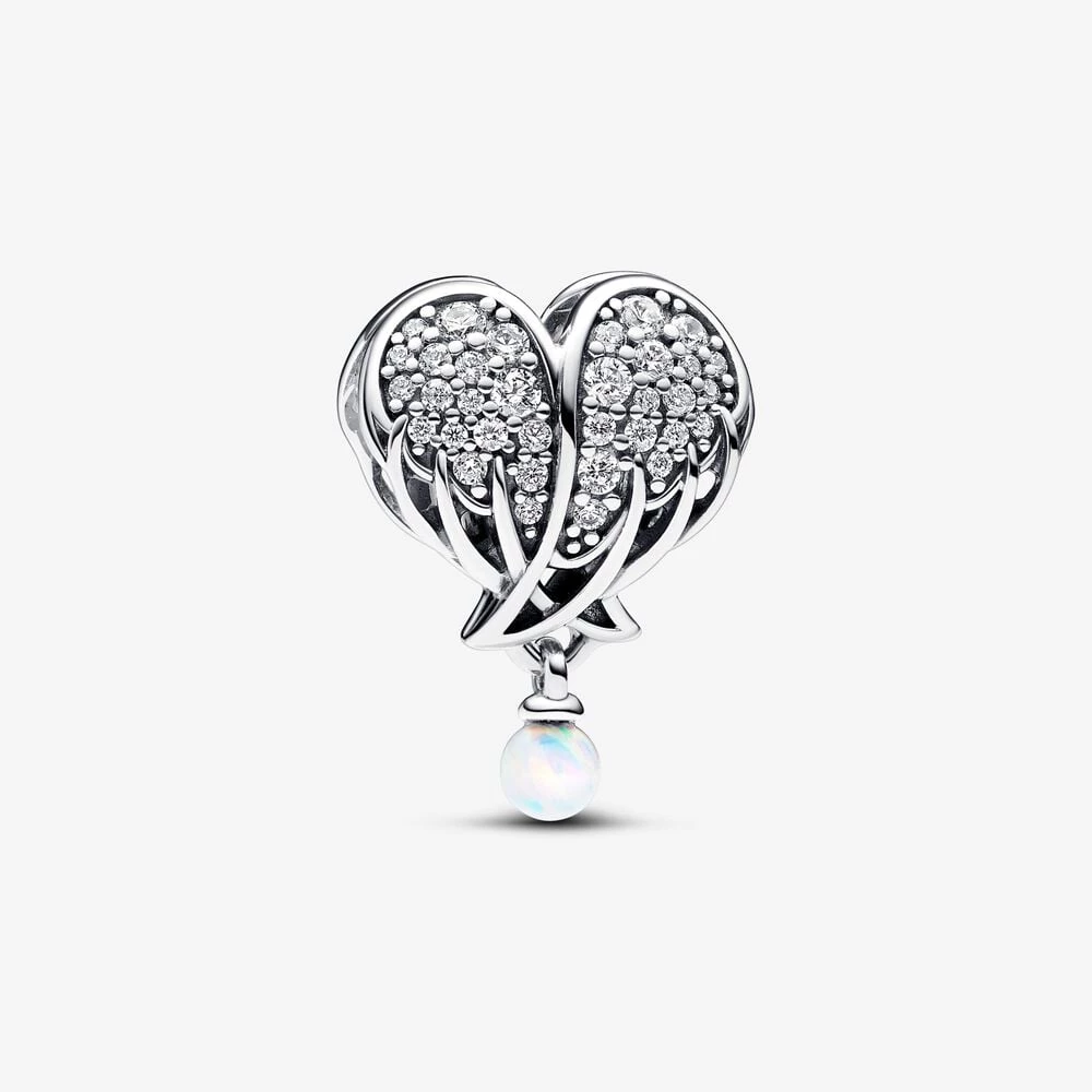 pandora sparkling angel wings heart charm 792980c01