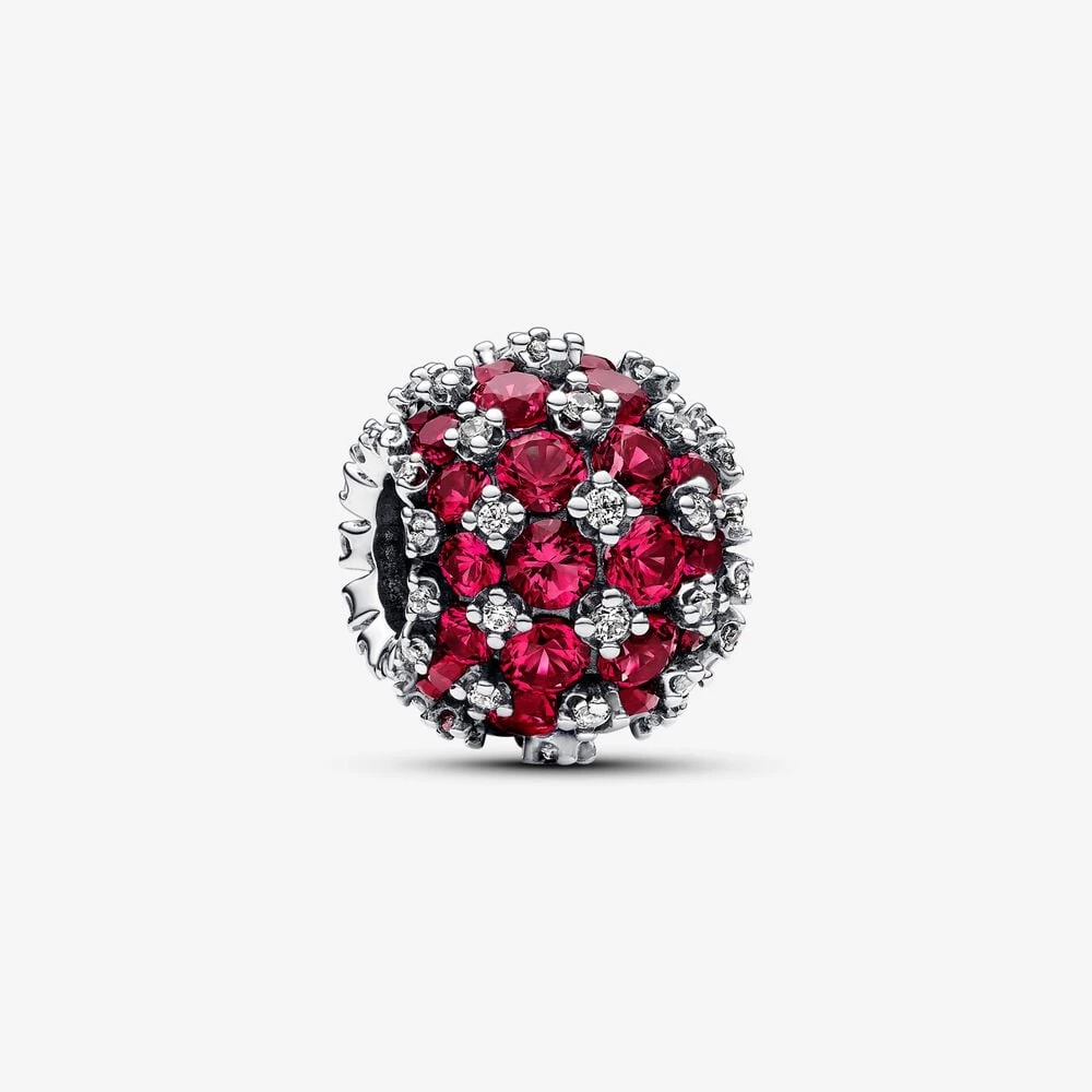 pandora sparkling pavé round pink charm 792630c03