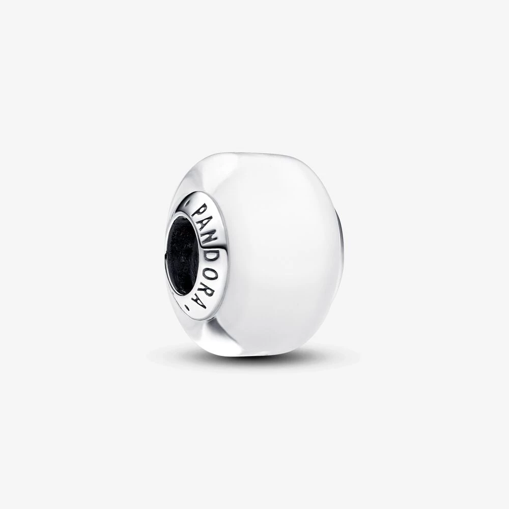 pandora white mini murano glass charm 793118c00
