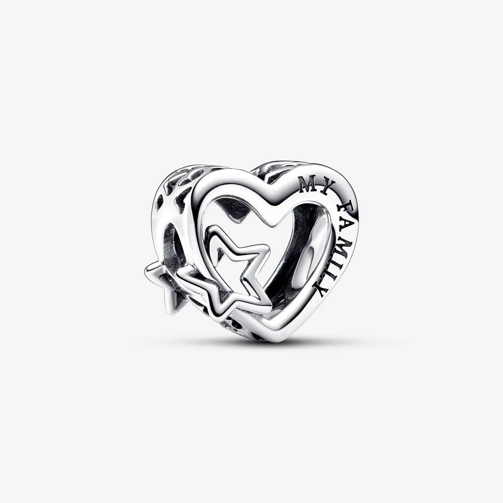pandora ажурна семейна талисман със сърце и звезда 792829c00