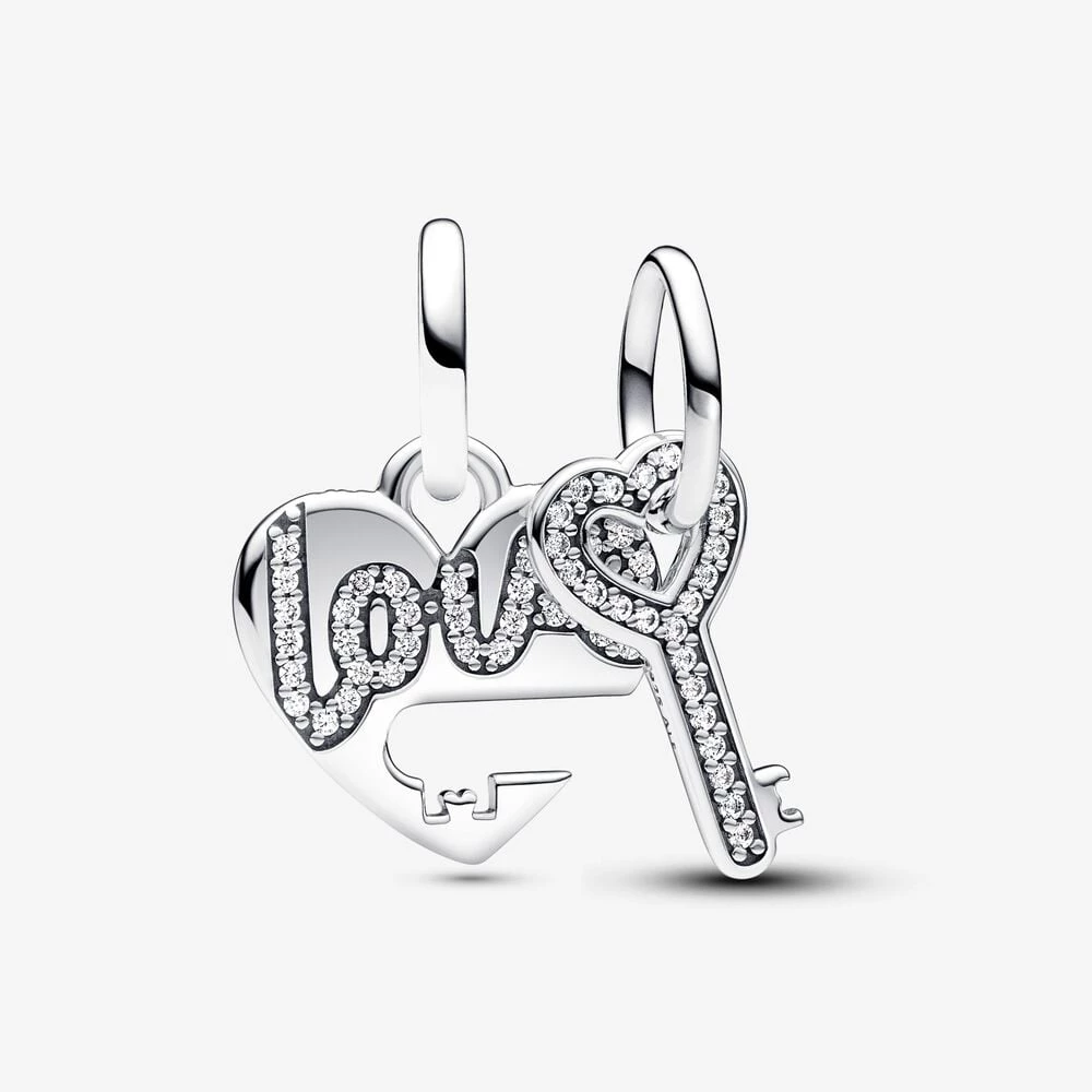 pandora висящ талисман със сърце и ключ 793081c01