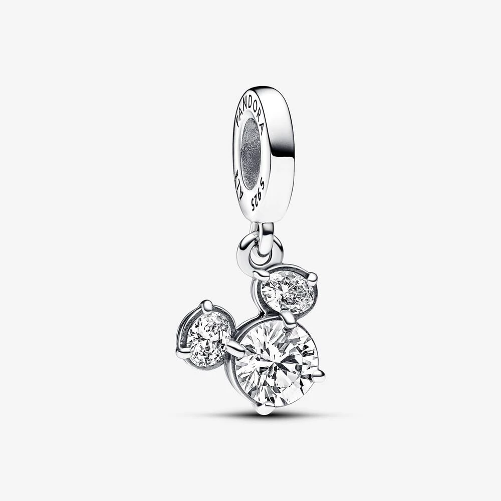 pandora дисни мики маус висящ силует с блестяща глава 793031c01