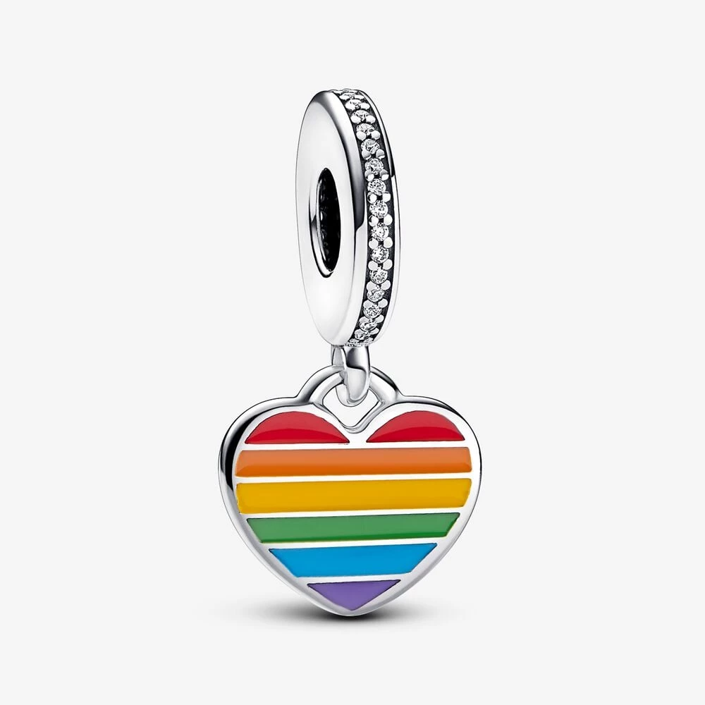 висящ талисман pandora pride rainbow heart 792017cz_e029