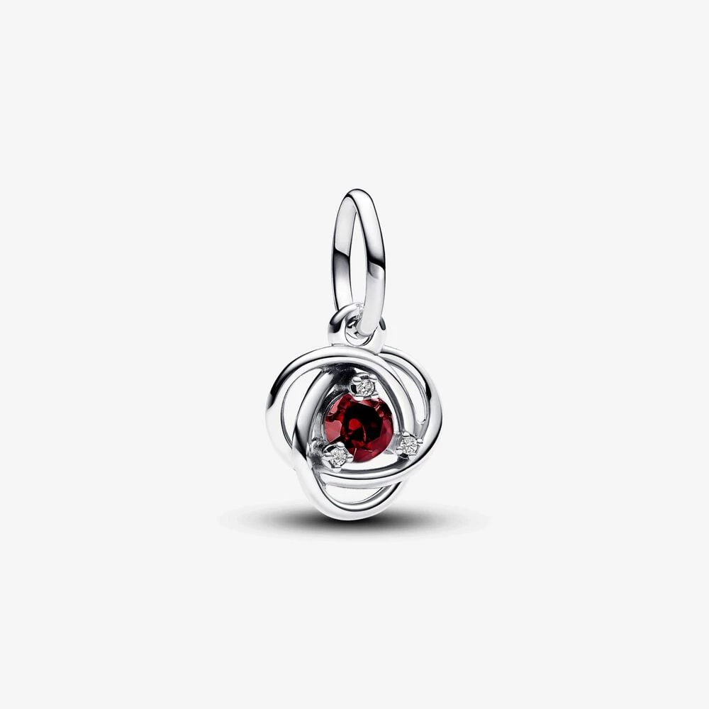висящ талисман pandora януари червена вечност с кръг 793125c01