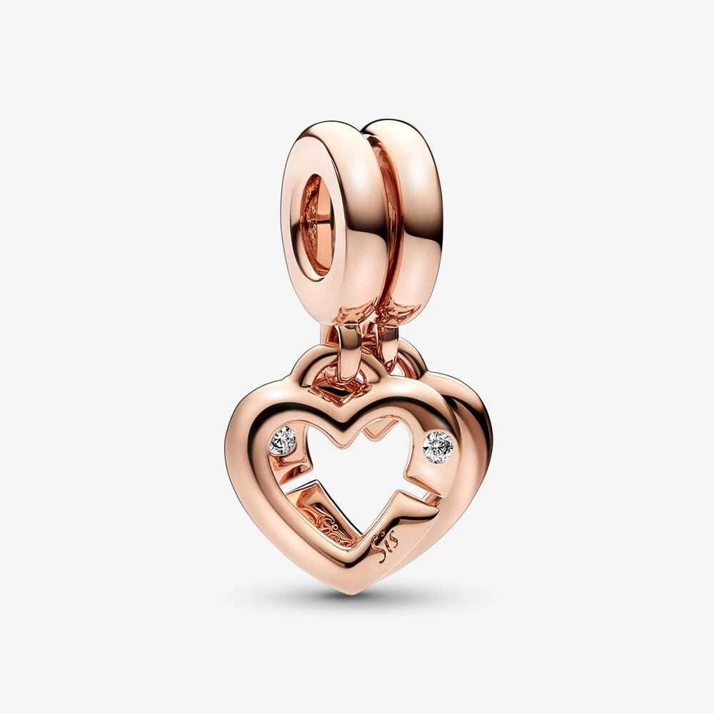 висящ талисман с разделени сестрински сърца на pandora 789538c01