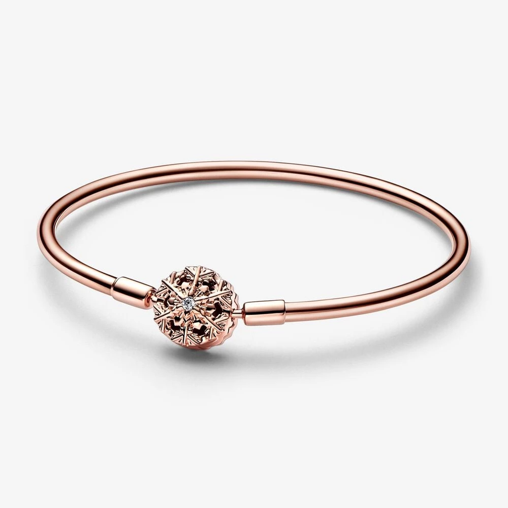 гривна със закопчалка pandora moments sparkle snowflake 582338c01