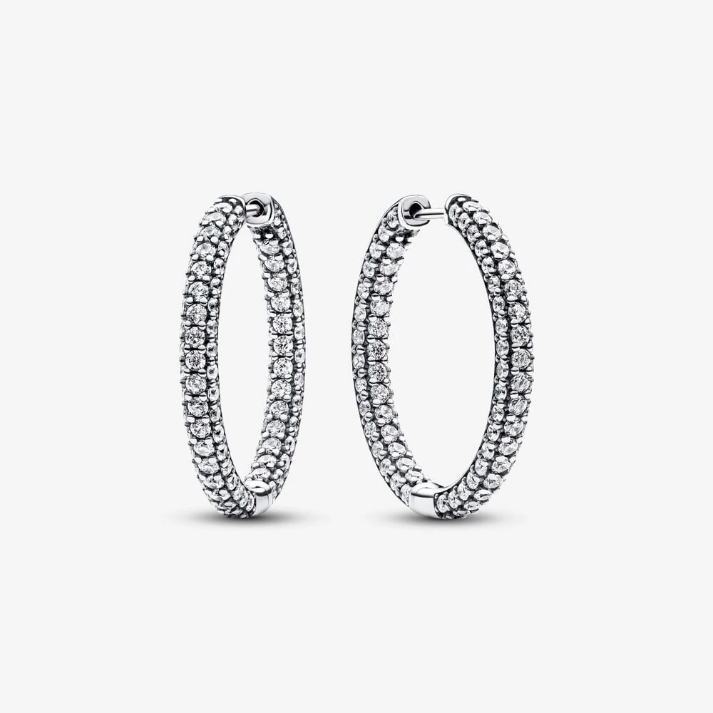 едноредови обеци pandora timeless pavé 293016c01