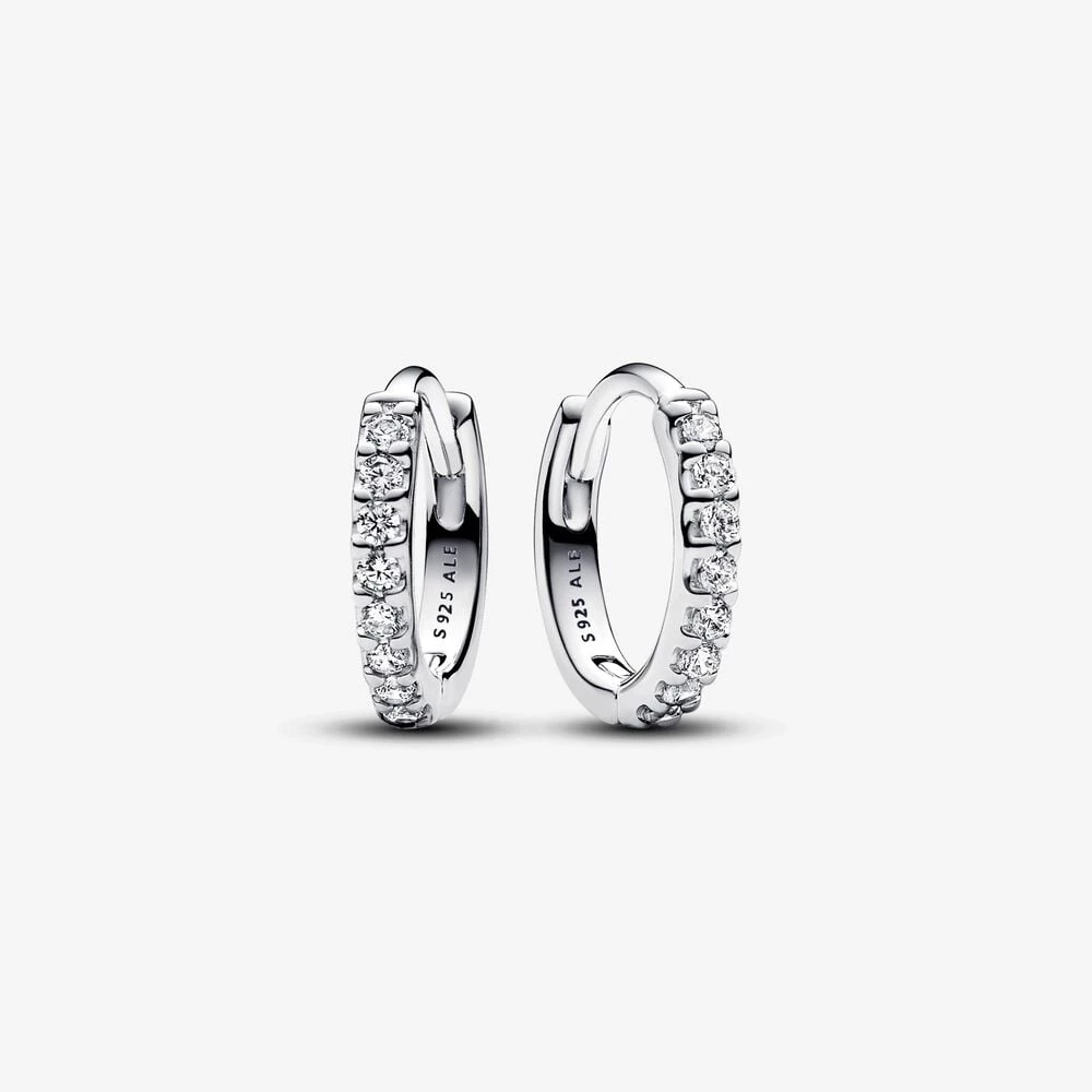 искрящи обеци pandora huggie hoop 293015c01