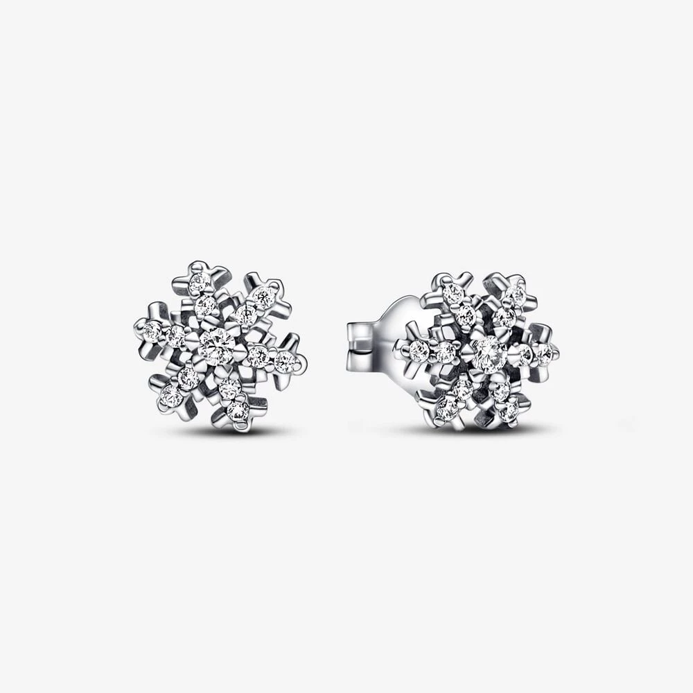 искрящи обеци pandora snowflake stud 292370c01