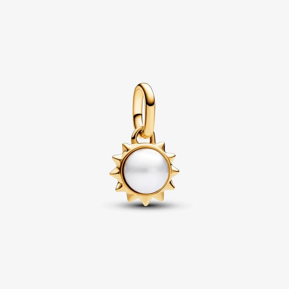 мини висящ талисман pandora me treated freshwater cultured pearl sun 763035c01