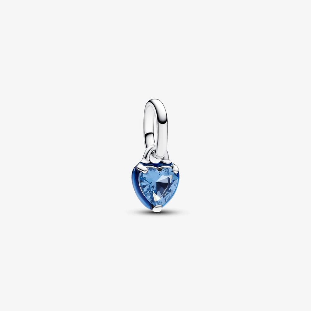 мини талисман със сърце със синя чакра pandora me 793042c02