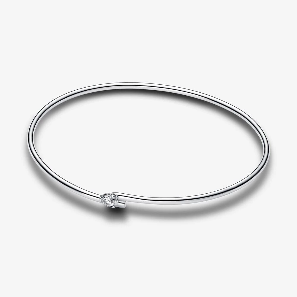отгледан в лаборатория pandora nova diamond open bangle 025 карата tw стерлингово сребро 593220c01
