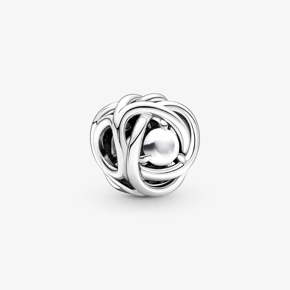 пандора джуни бял седеф eternity circle charm 790064c04